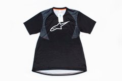 Фото товара – Футболка (Джерси) для мужчин М - (Polyester 100%), короткие рукава, свободный крой, черно-серая