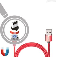 Фото товару – Кабель магнітний PULSO USB - Lightning 2,4А, 1m, red (тільки зарядка)