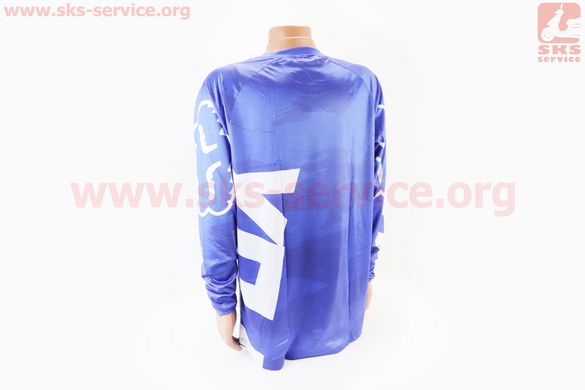 Фото товара – Футболка (Джерси) для мужчин XL - (Polyester 100%), длинные рукава, свободный крой, сине-белая, НЕ оригинал