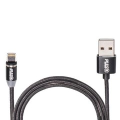 Фото товару – Кабель магнітний PULSO USB - Lightning 2,4А, 2m, black (тільки зарядка)