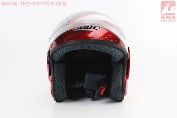 Фото товара – УЦЕНКА Шлем открытый АТ-612 - КРАСНЫЙ (без крепления на бороде, царапины, дефекты покраски)