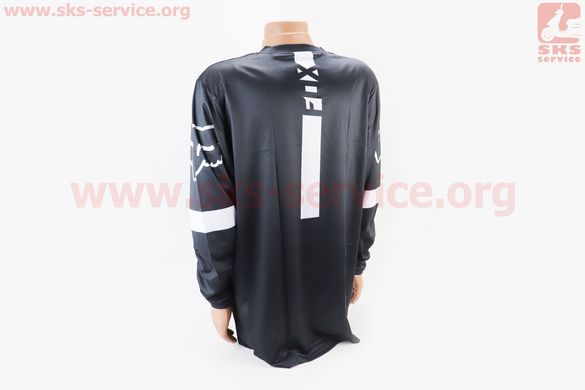 Фото товара – Футболка (Джерси) мужская XL-(Polyester 100%), длинные рукава, свободный крой, чёрно-белая, НЕ оригинал
