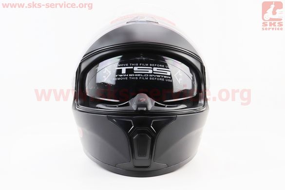 Фото товара – Шлем интеграл, закрытый (сертификация DOT)+откидные очки BLD-М66 S (55-56см), ЧЁРНЫЙ матовый