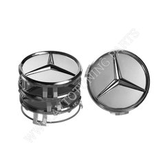 Фото товара – Заглушка колесного диска Mercedes 75x70 серый ABS пластик (4шт.) с кольцом 50030