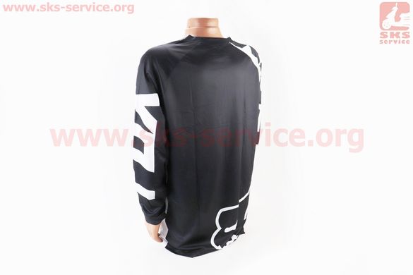 Фото товара – Футболка (Джерси) для мужчин XXL - (Polyester 100%), длинные рукава, свободный крой, бело-черная, НЕ оригинал