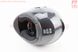 Шлем интеграл, закрытый (сертификация DOT)+откидные очки BLD-М66 М (57-58см), "КАРБОН" глянец, фото – 4
