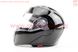 Шлем закрытый с откидным подбородком+очки HF-118 S- ЧЕРНЫЙ глянец, фото – 3