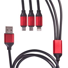 Фото товара – Кабель 3 в 1 USB - Micro USB/Apple/Type C (Black)