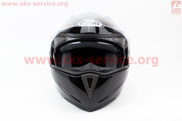 Фото товара – Шлем закрытый с откидным подбородком+очки HF-118 L- ЧЕРНЫЙ глянец