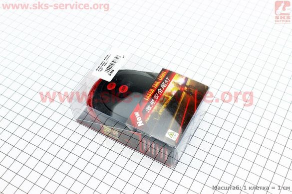 Фото товара – Фонарь задний 5 диодов+2 лазерных луча, чёрно-красный SL-116 (без батареек)