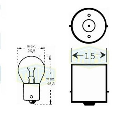 Фото товара – Лампа автомобильная Лампа для стоп-сигнала и проблесковых маячков Trifa 24V 15W BA15s