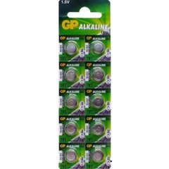Фото товара – Батарейка GP ALKALINE Button Cell 1.5V 192-U10 щелочная, AG3, LR41