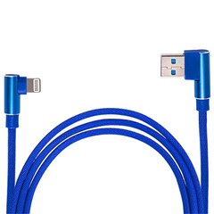 Фото товару – Кабель USB - Apple (Blue) 90°