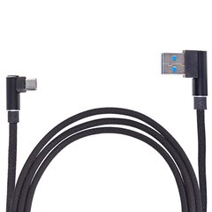 Фото товару – Кабель USB - Micro USB (Black) 90°