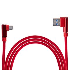 Фото товару – Кабель USB - Micro USB (Red) 90°