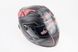 Шлем закрытый (сертификации DOT / ECE) + очки SCO-М61 М (57-58см), ЧЕРНЫЙ матовый с красно-серым рисунком, фото – 1