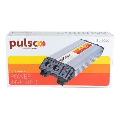 Фото товара – Преобразователь напряжения PULSO/ISU-2000/12V-220V/2000W/USB-5VDC2.0A/син.волна/клеммы