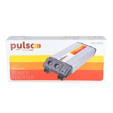 Фото товара – Преобразователь напряжения PULSO/ISU-3000/12V-220V/3000W/USB-5VDC2.0A/син.волна/клеммы