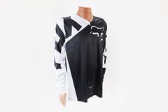 Фото товара – Футболка (Джерси) мужская L-(Polyester 100%), длинные рукава, свободный крой, бело-чёрная, НЕ оригинал