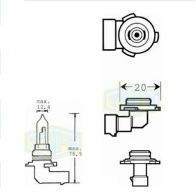 Фото товара – Лампа автомобильная Галогенная лампа для фары Trifa HB3 12V 65W