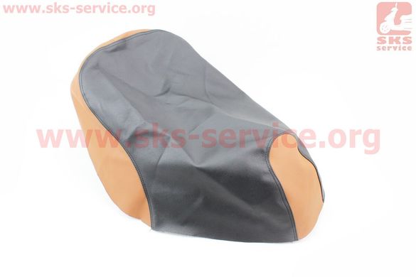 Фото товара – Чехол сиденья Honda GIORNO AF-54 (эластичный, прочный материал) черный/коричневый