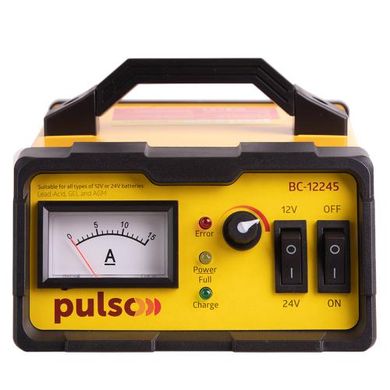 Фото товару – Зарядний пристрій PULSO BC-12245 12-24V/0-15A/5-190AHR/LED-Ампер./Iмпульсний