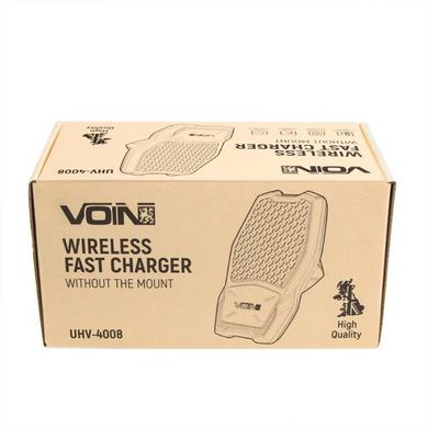 Фото товару – Тримач мобільного телефону VOIN UHV-4008, магнітний з бездротовою зарядкою, без кронштейна