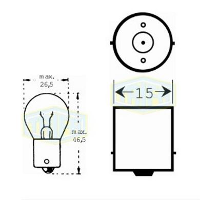 Фото товара – Лампа автомобильная Лампа для стоп-сигнала и проблесковых маячков Trifa 12V 18W BA15s