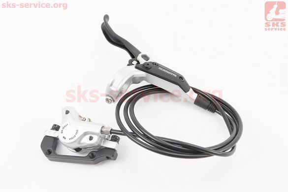 Фото товара – Тормоз Disk-brake гидравлический задний (F180/R160мм), серый BR-M447/BL-M445 (левая ручка)