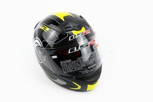 Фото товара &ndash; Шлем закрытый ROOKIE ATMOS FF352 XL - ЧЕРНЫЙ с рисунком серо-желтым