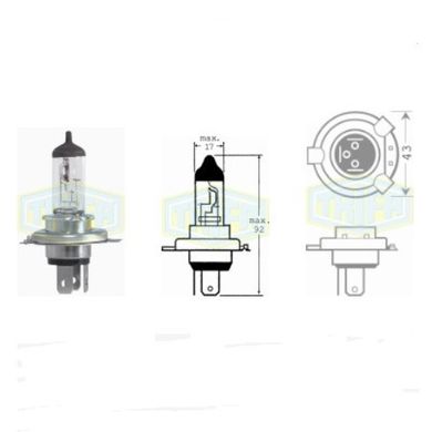 Фото товара – Лампа автомобильная Галогенная лампа для фары Trifa HS1 12V 35/35W