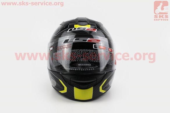 Фото товара – Шлем закрытый ROOKIE ATMOS FF352 XL - ЧЕРНЫЙ с рисунком серо-желтым