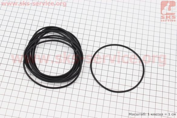 Фото товару – Кольцо (манжет) уплотнительное гильзы 80мм, чёрное R180NM, к-кт 10шт