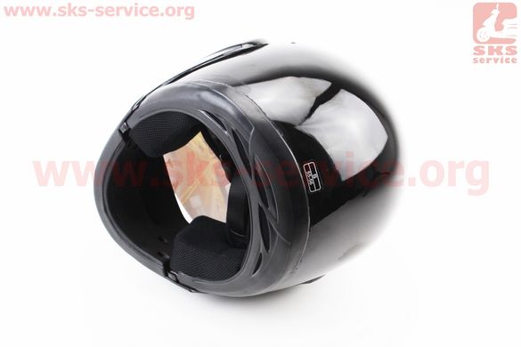 Фото товара – Шлем закрытый с откидным подбородком HF-108 S- ЧЕРНЫЙ глянец