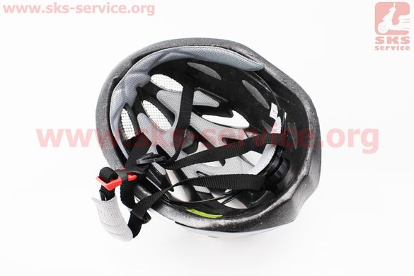 Фото товара – Шлем велосипедный M (54-57 см) съемный козырек, 18 вент. отверстия, системы регулировки по размеру Divider и Run System SRS, черно-бело-красный AV-01