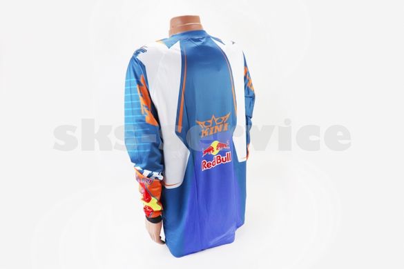 Фото товару – Футболка (Джерсі) чоловіча L-(Polyester 100%), довгі рукави, вільний крій, синьо-оранжево-біла, НЕ оригінал