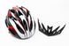 Шлем велосипедный M (54-57 см) съемный козырек, 18 вент. отверстия, системы регулировки по размеру Divider и Run System SRS, черно-бело-красный AV-01, фото – 1