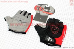 Фото товара – Перчатки без пальцев L с мягкими вставками под ладонь, чёрно-красные