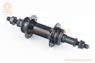 Фото товару &ndash; Втулка задня MTB 14Gx36H під вільнобіг, Disk-brake (різьба), кріпл. гайка, чорна SF-A07R