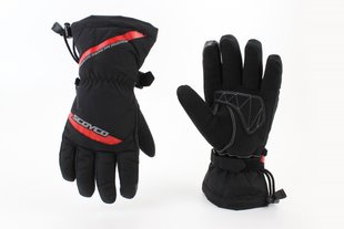 Фото товара – Перчатки мотоциклетные, теплые L-Чёрно-Красный