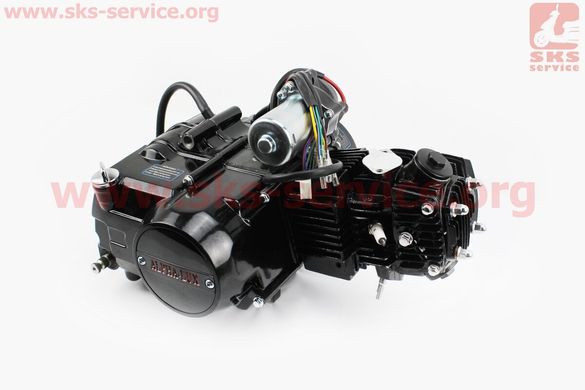 Фото товару – Двигун мопедний в зборі 110куб (Active) - "автомат", чорний