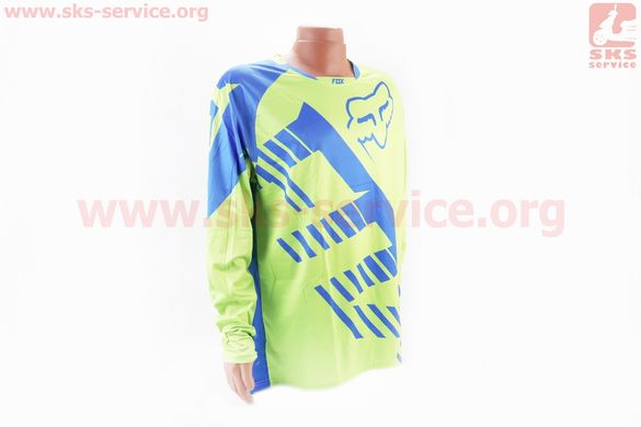 Фото товару – Футболка (Джерсі) чоловіча XL-(Polyester 100%), довгі рукави, вільний крій, салатово-синя, НЕ оригінал