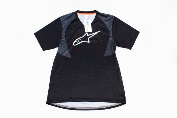 Фото товару – Футболка (Джерсі) чоловіча M-(Polyester 100%), короткі рукави, вільний крій, чорно-сіра, НЕ оригінал