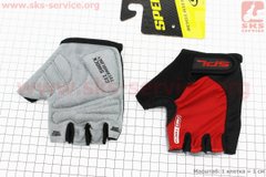 Фото товара – Перчатки без пальцев S черно-красные, с гелевыми вставками под ладонь SBG-1457