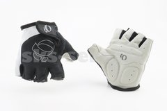 Фото товару – Перчатки без пальців M з м'якими вставками під долоню, чорно-сірі