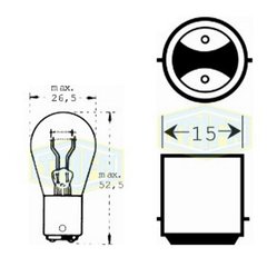 Фото товару – Лампа автомобільна Лампа для стоп-сигнала та проблискових маячків Trifa 24V 21/5W BA15d