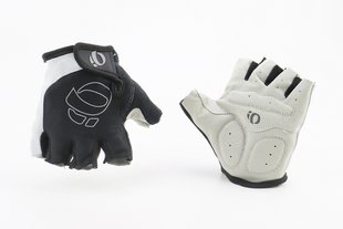 Фото товара – Перчатки без пальцев M с мягкими вставками под ладонь, чёрно-серые