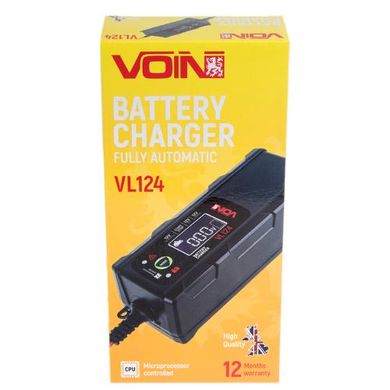 Фото товару – Зарядний пристрій VOIN VL-124 12V/4A/3-120AHR/LCD/Iмпульсний