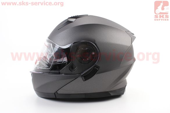 Фото товара – Шлем закрытый с откидным подбородком+очки BLD-162 S- СЕРЫЙ матовый