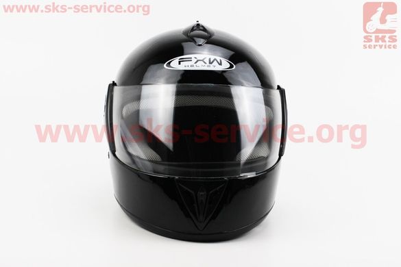 Фото товара – Шлем закрытый HF-150 M- ЧЕРНЫЙ глянец